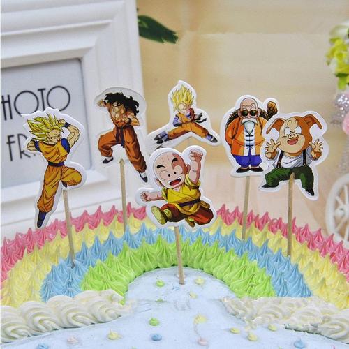 24 Pièces Anime Dragon Ball Maître Le Singe Roi Bonbons Barre Décoration De Gâteaux Fête D'anniversaire Fournitures Enfants Décoration  Z1087