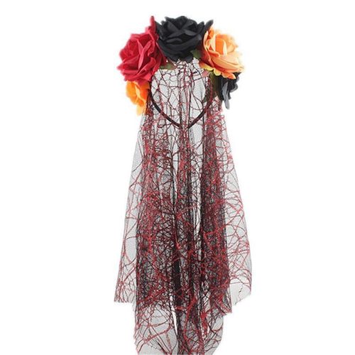 Déguisement Avec Roses Du Jour De La Mort | Déguisement De Mariée Avec Bandeau Fleuri? Accessoire Pour Déguisement D'halloween  Z1265