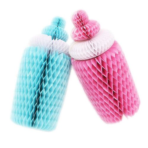 1pc Bébé Douche Enfants Fête D'anniversaire Décoration Bébé Bouteille Papier Pom Poms Fleur Balle Bébé Chambre Suspendus Décoratif Artisanat  Z1875