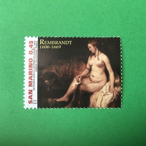 Saint-Marin - Peinture De Rembrandt - Bethsabée Au Bain Tenant La Lettre De David