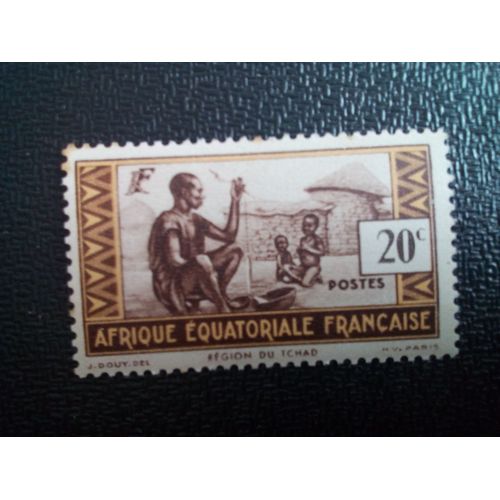 Timbre Afrique Equatoriale Francaise Yt 39 Région Du Tchad 1937 ( 120604 )