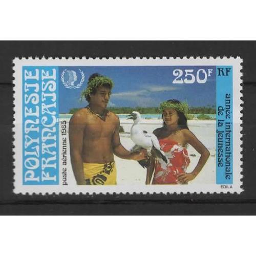 Polynésie Française, Timbre-Poste Aérienne Y & T N° 188, 1985 - Année Internationale De La Jeunesse