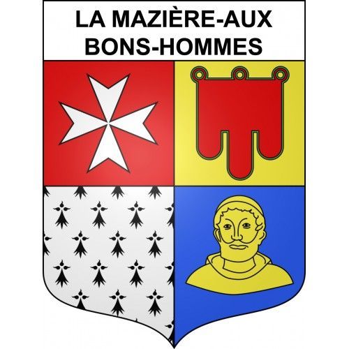 La Mazière-Aux-Bons-Hommes 23 Ville Sticker Blason Écusson Autocollant Adhésif - Taille : 4 Cm