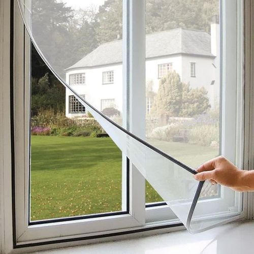 Moustiquaire Velcro Adhésif Filet Insectes Pour Fenêtre 130x150
