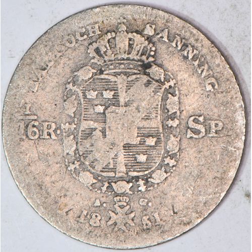 Suède - Oscar I - 16 Riksdaler - 1851 - Argent - Forte Usure - X089