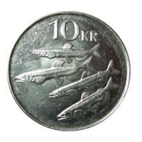 Pièce 10 Couronnes Islande - 1987