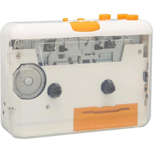 Lecteur de Cassette, convertisseur de Cassette USB vers MP3 avec écouteurs, Lecteur de Bande de Musique MP3, Plug and Play, Lecteur Gratuit, alimenté par Batterie ou USB