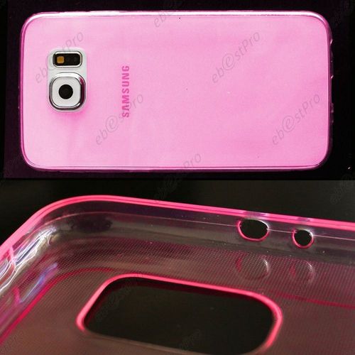 Ebeststar ® Housse Coque Protection Silicone Gel Ultra Fine 0,5mm Etui Souple Pour Samsung Galaxy S6 Sm-G920f, G920, Couleur Rose + 1 Film Verre Trempé
