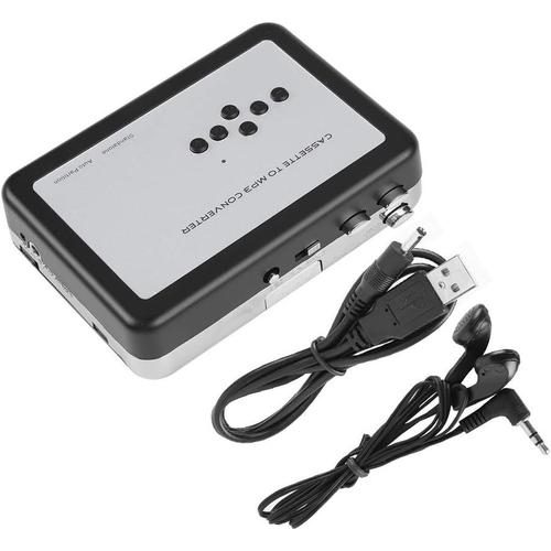 Convertisseur de Cassette Portable en MP3, Lecteur de Musique Audio de Capture de Lecteur Flash USB avec Connexion de Disque U, pour Win XP/Vista/7