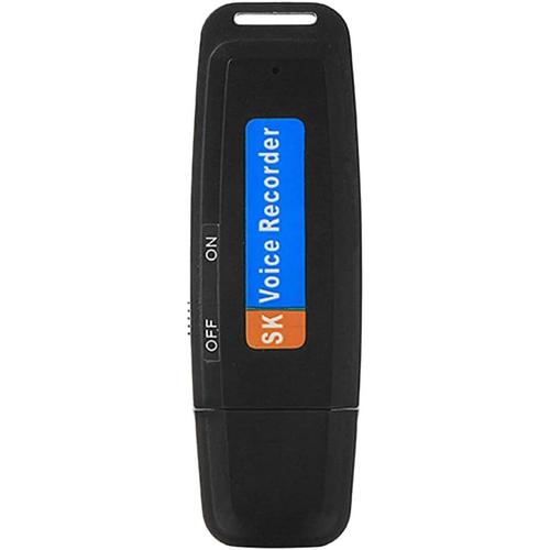 Mini dictaphone numérique USB rechargeable portable Noir