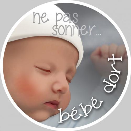 Sticker / Autocollant : Ne Pas Sonner Bébé Dort - 15cm