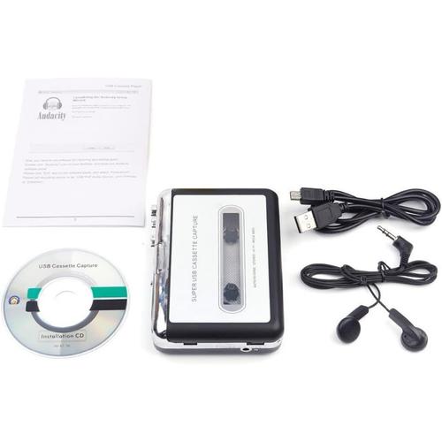 1 ensemble de lecteur cassette classique nostalgique Walkman USB Tape Player Multifonctionnel Pratique Transcription MP3 Cassette Player