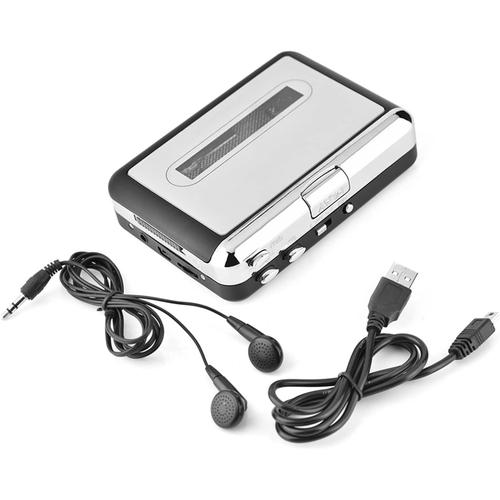 Plug and Play, Convertisseur de Cassette USB en MP3, écoute sur Casque ou Système de Haut-parleurs, Conception Portable, Conversion d'anciennes Bandes et Cassettes de Mixage en