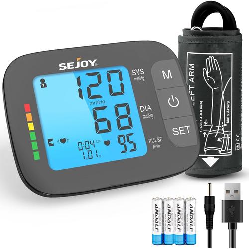 Tensiomètre Tensiometre Bras Professionnel Électronique, Appareil Pour La Tension, Intelligent Précise, Détection Automatique D'hypertension, Brassard Adjustable, 120 Mémoire, Lcd Écran, Batterie Usb