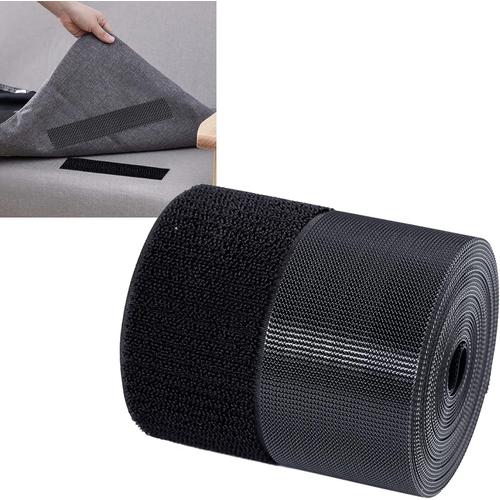 Usage Intensif Scratch Autocollant, Permet de Maintenir les Coussins et les Tapis en Place, Industriel Bande Scratch Adhésive pour la Maison et le Bureau, 5cm X 4M