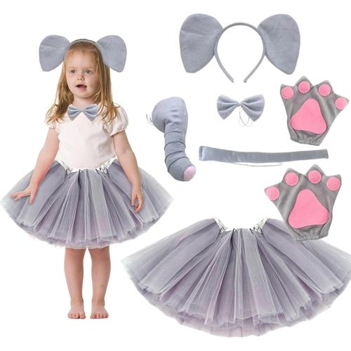 Déguisement Animaux Enfant 3-8 Ans, Deguisement Fille Animal, Costume Carnaval, Deguisement Halloween, Jupe En Tulle Tutu Robe Set Accessoires Serre Tete Gants Pour Festival Cosplay Fête