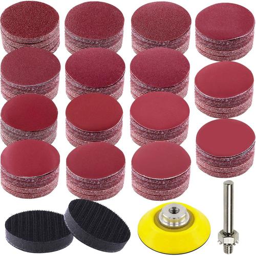 300 Pièces Disque Abrasif 50mm Disques de Ponçage Grain 60 80 100 120 150 180 240 320 400 600 800 1000 1200 2000 3000 pour Dremel Meulage