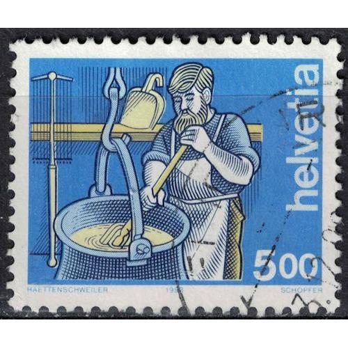 Suisse 1993 Oblitéré Rond Used Alimentation Cheesemaker Fromager Fabrication Du Fromage