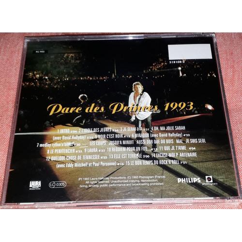 Johnny Hallyday Rare Cd Hc Parc Des Princes 93 Rectangle Blanc Sans Code Barre