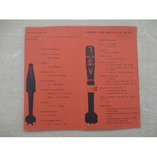 Dépliant Grenades À Fusil