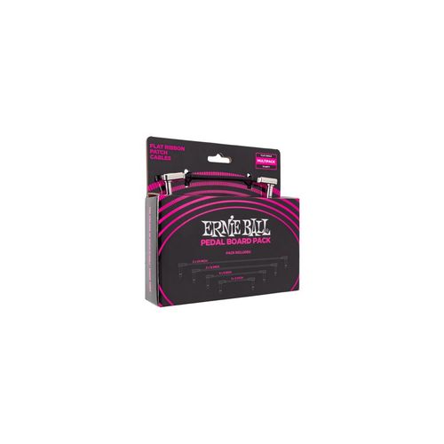 Ernie Ball 6224 - Cables patch multipack - coudé fin & plat