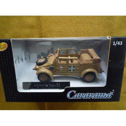 Volkswagen Kubelwagen 82 Version Sable Non Bâché 1940 Armée Allemande - Divisons De L'afrika Korps-Cararama