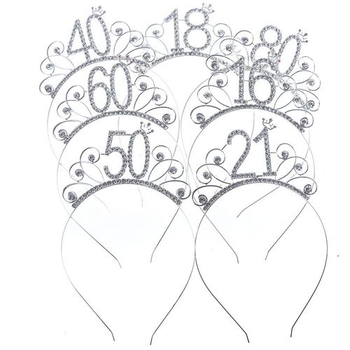 Décorations De Chapeaux Cadeaux Cadeaux Pour Anniversaire 16th Couronne Douce D'anniversaire Strass Bandeau De Cheveux Accessoires De Cheveux Pour Filles