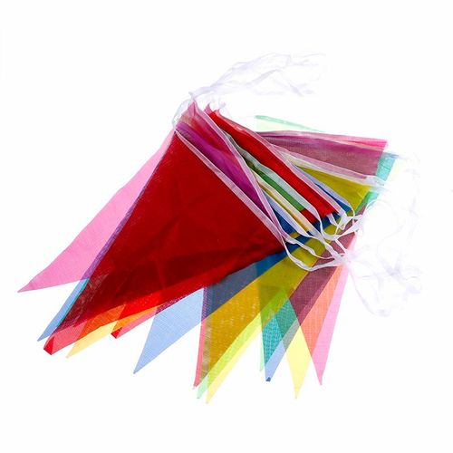 Banderole d'avertissement couleur Nouveau banderole suspendue remise de diplôme Triangles String drapeaux décor de fête prénatale mariage
