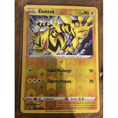Élektek Reverse 058/192 Série Épée Et Bouclier Clash Des Rebelles