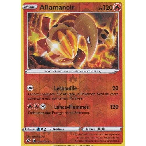 Carte Pokemon - Aflamanoir - 034/202 - Reverse - Épée Et Bouclier 2 Clash Des Rebelles