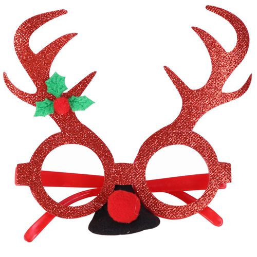 Lunettes De Noël Longue Corne Cadre De Lunettes De Fête Accessoires De Photographie Accessoires Pour Vêtements De Festival Nouveauté