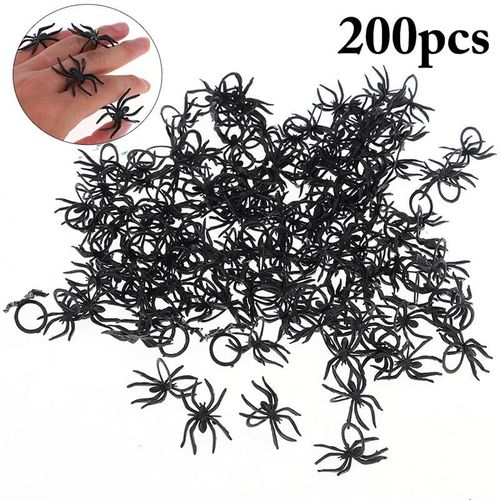 Bague Halloween En Forme D'araignée 120 Pièces Bagues Créatives De Fête D'halloween Pour Enfants Jouets Pour Enfants Cadeaux Et Faveurs Pour Fête