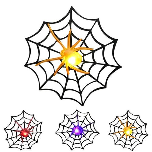 Déguisement D'halloween Toile D'araignée Créatif Halloween Éclairage En Plastique Lumières De Fête D'halloween Décorations Diy Pour Maison Hantée