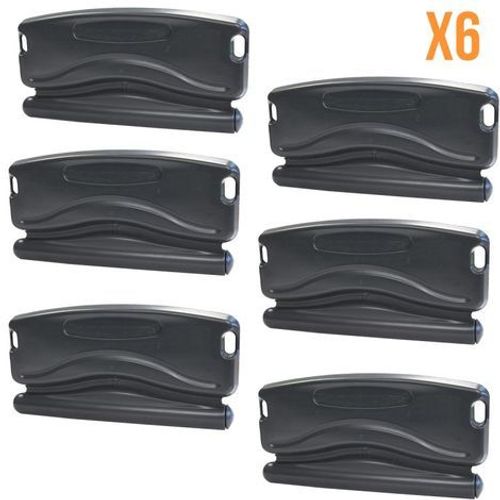 Lot de 6 flotteurs d'hivernage noirs 50 cm lestés pour piscine - Linxor