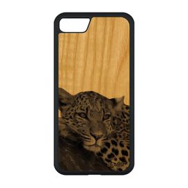 Coque Iphone Se 2020 En Bois Et Silicone Leopard Guepard Jaguar Fauve Animal 64 Go Predateur Gris Animaux Peinture Afrique