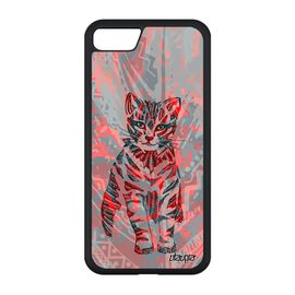 Coque Pour Iphone Se 2020 En Silicone Chat Mignon Animal Cadeau Azteque Rouge Tribal Original Tpu Dessin Petit Telephone Plume