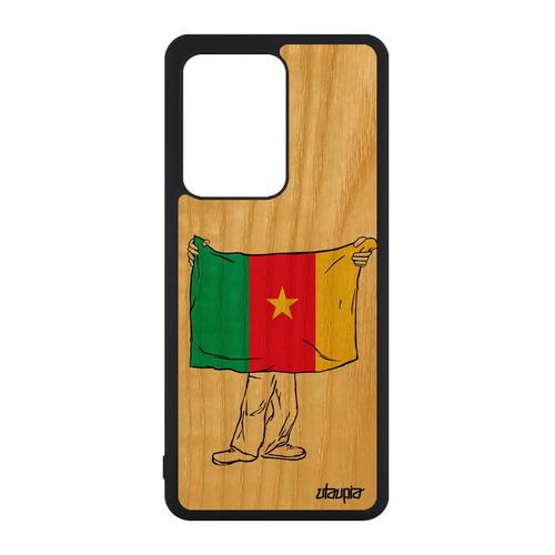 Coque Bois S20 Ultra Silicone Drapeau Cameroun Camerounais Jeux Olympiques Republique Du Jo Can Telephone Basket Samsung Galaxy