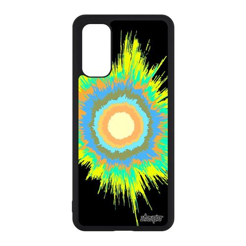 Coque Samsung Galaxy S20 Silicone Explosion Coloré Antichoc Motif 4g Tpu Galaxie Design Jaune Soleil Espace Modern Housse Texture De