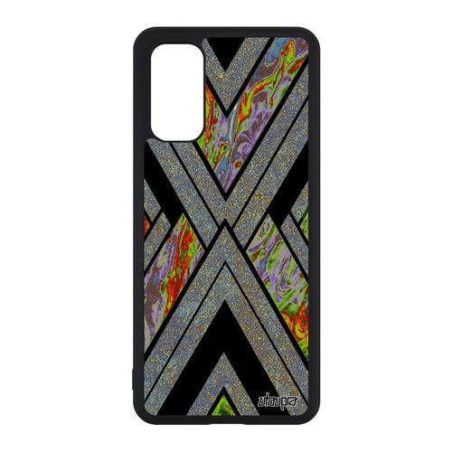 Coque Pour Samsung Galaxy S20 En Silicone Marbre Coloré Design Motif Jaune Rigide Texture Geometrique Case Moderne Granite Housse
