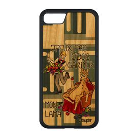 Coque Silicone Iphone Se 2020 En Bois J'peux Pas J'dois Garder Mon Lama Comique Animal Jpeux Souple Dessin De Protection Gris