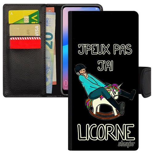 Coque Redmi Note 7 À Rabat J'peux Pas J'ai Licorne Drole Cheval Noir Comique Humour Case Dessin Humoristique Pochette Bd Etui Xiaomi