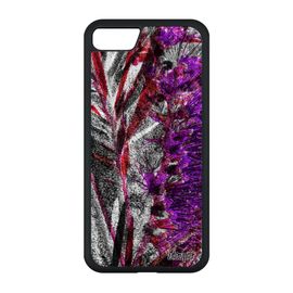 Coque Fleurs Iphone Se 2020 Silicone Rigide Plante Exotique Fond Etui Alu Effet Jolie Cover Florale Nature De Protection Rouge