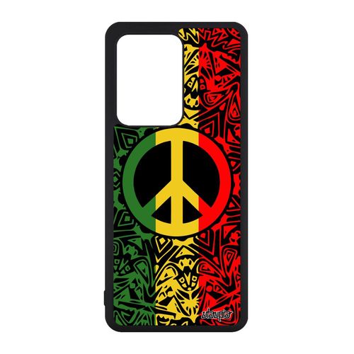 Coque Silicone Samsung Galaxy S20 Ultra Peace And Love Reggae Boheme Motif Paix Et Amour Jaune Antichoc Yoga Mandala 4g Ragga Tpu De