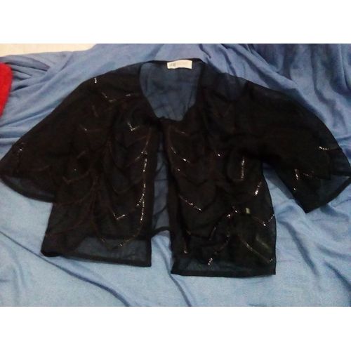 Petit Bolero Noir Perles H&m Taille 10-12 Ans ..
