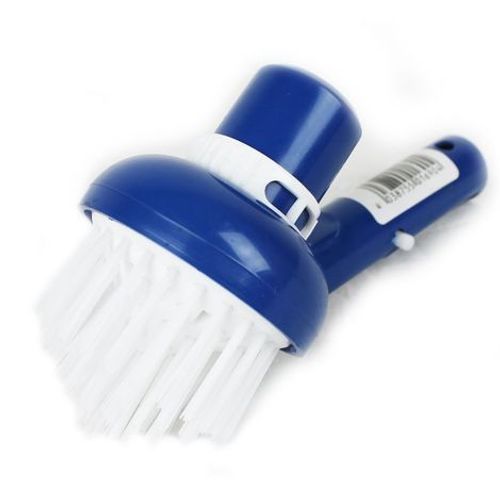 Tête de brosse d'angles aspirante pour manche standard ou télescopique - Bleu - Linxor
