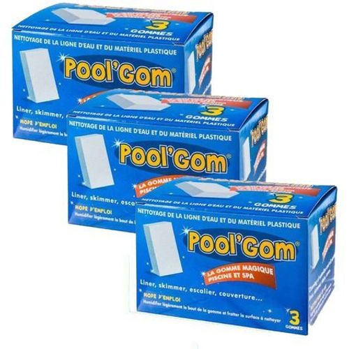 3 boites Pool Gom nettoyage de la ligne d'eau piscine (lot de 9 pieces)