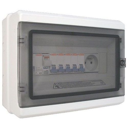 Coffret répartiteur pour local technique piscine - CCEI | CID-M+10 1x16A Courbe C + 1x10A CourbeD