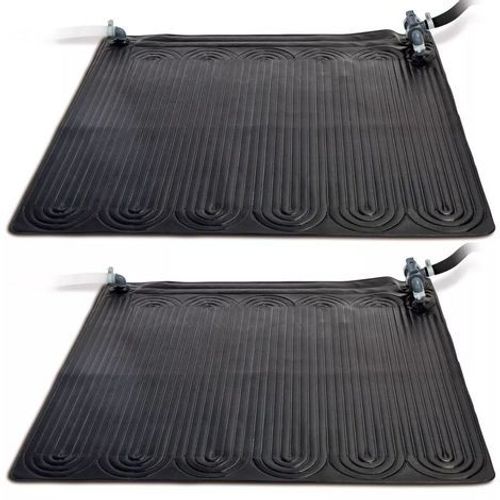 Intex Tapis chauffant solaire 2 pcs PVC 1,2 x 1,2 m Noir 28685