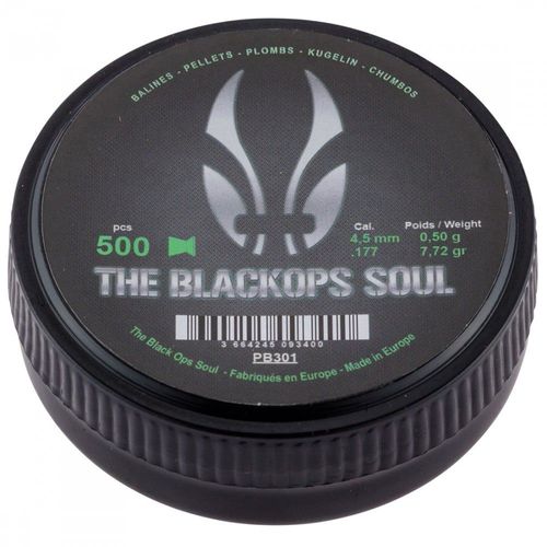 Boite De 500 Plombs 4.5 Mm Black Ops Soul Tête Match Plate Par 1