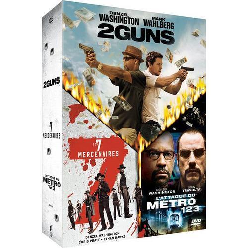 Denzel Washington - Coffret : 2 Guns + Les Sept Mercenaires + L'attaque Du Métro 123 - Pack